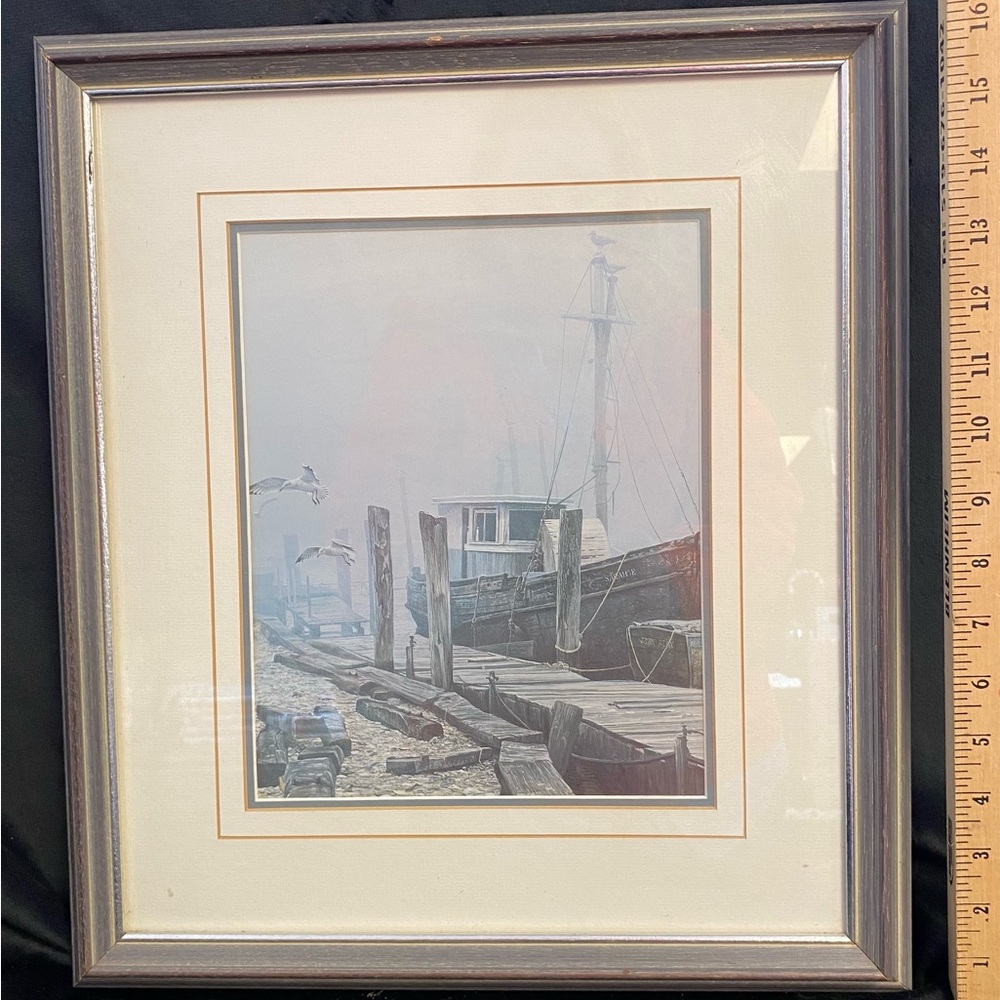Framed “The Sarah E. and Gulls” art Print by Robert Bateman-1980